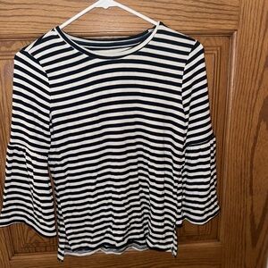 Long sleeved navy and cream striped, Girls Old Navy shirt, new with tags
